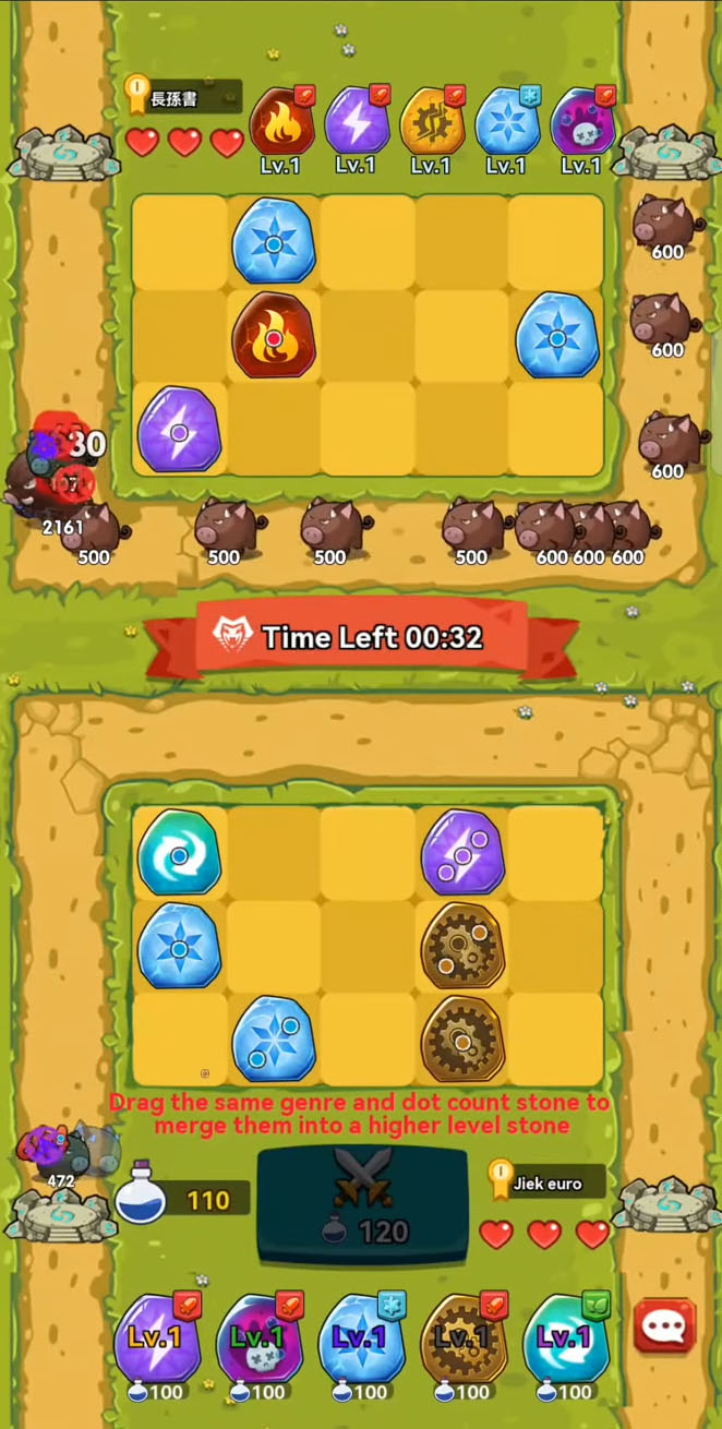 Gameplay of the Summoners Arena for Android phone or tablet.