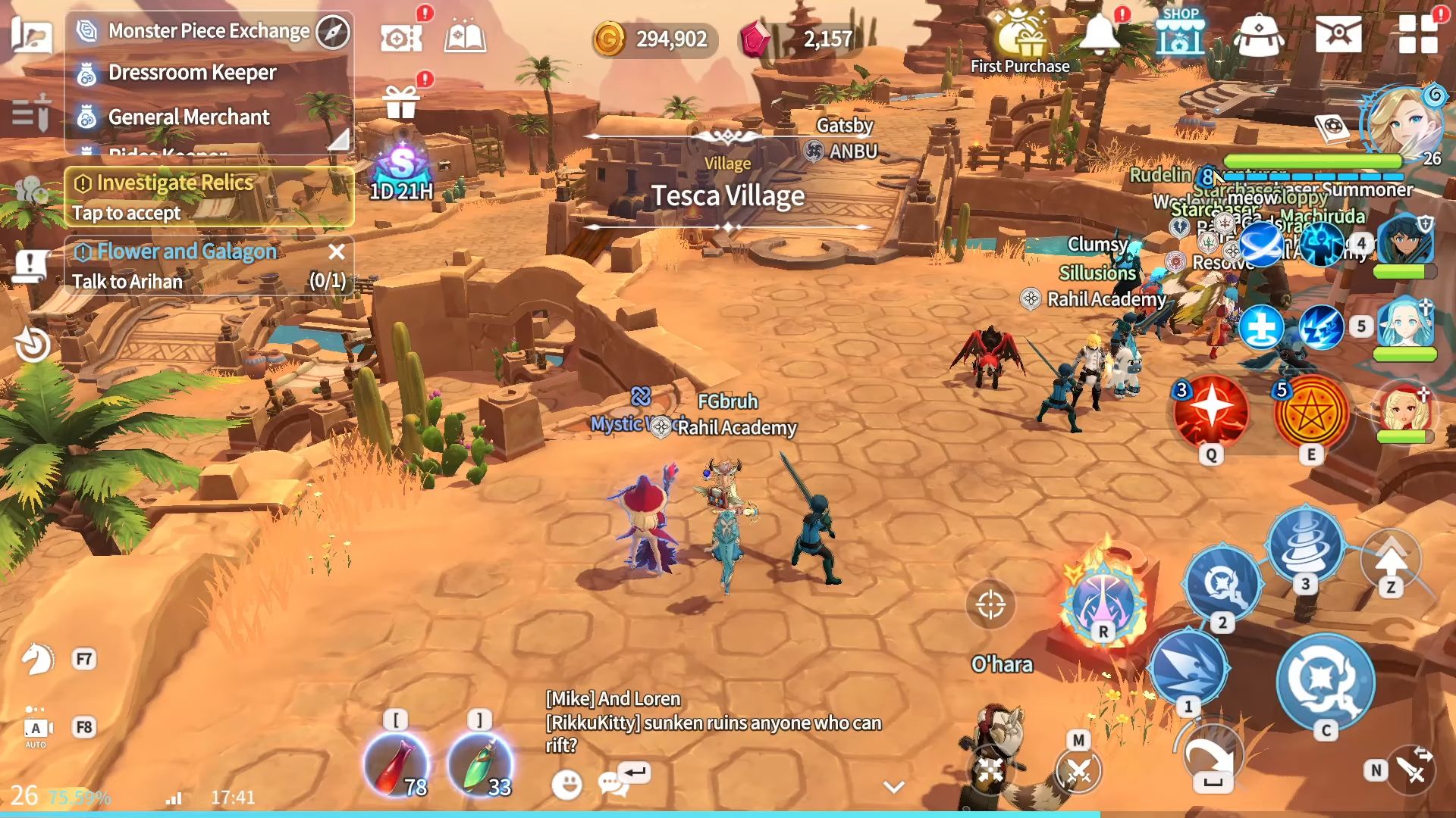 Gameplay of the Summoners War: Chronicles for Android phone or tablet.