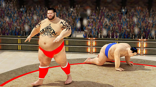 Gameplay of the Sumo wrestling revolution 2017: Pro stars fighting for Android phone or tablet.