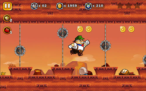 Gameplay of the Super Arthur adventures run for Android phone or tablet.