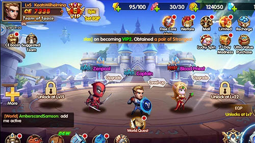 Gameplay of the Super heroes galaxy: Olympus rising for Android phone or tablet.