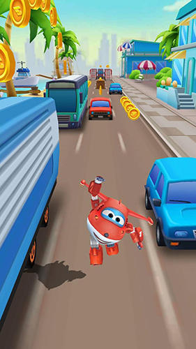 Gameplay of the Super wings: Jett run for Android phone or tablet.