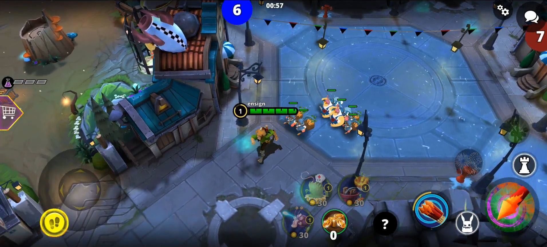 Gameplay of the Survival MOBA for Android phone or tablet.