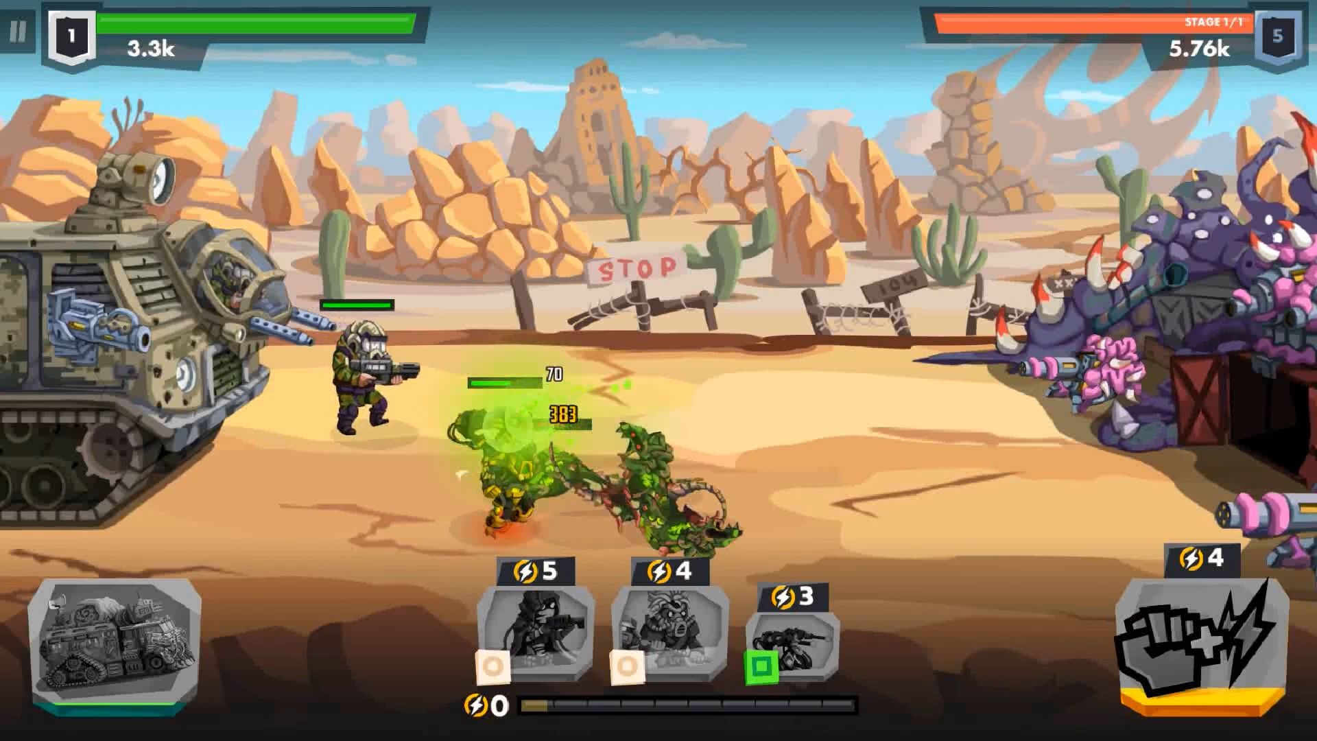 Gameplay of the SURVPUNK - Epic war strategy in wasteland for Android phone or tablet.
