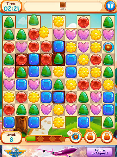 Gameplay of the Sweet candies 2: Cookie crush candy match 3 for Android phone or tablet.