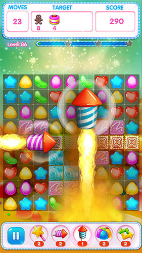 Gameplay of the Sweet match 3 for Android phone or tablet.