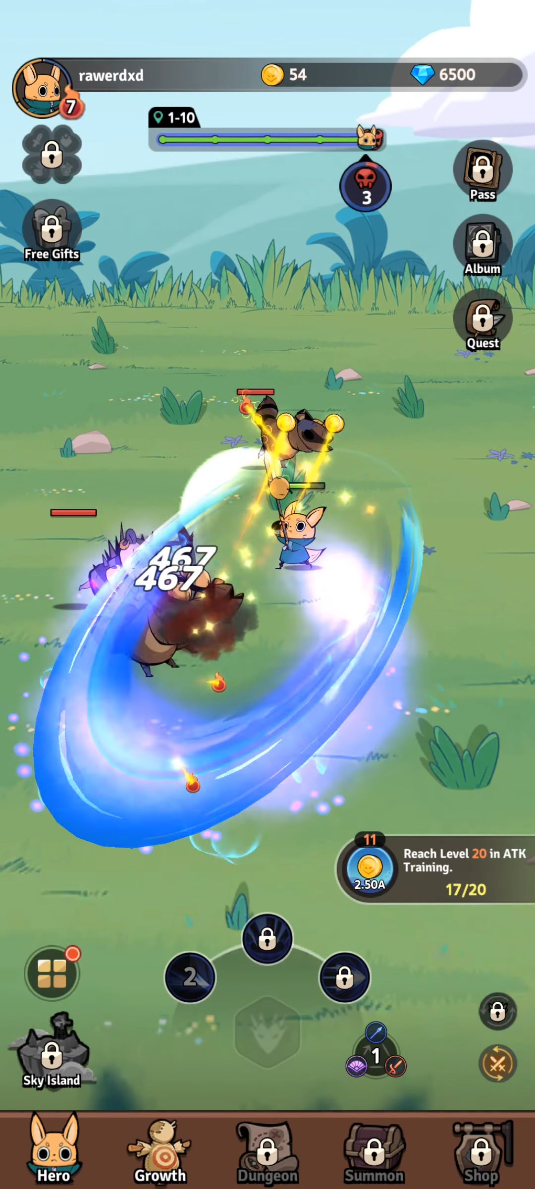 Gameplay of the Tailed Demon Slayer : RISE for Android phone or tablet.