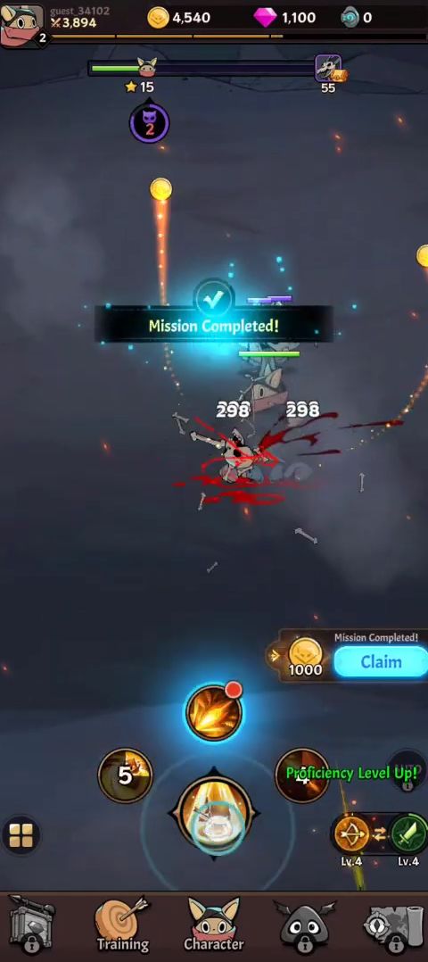 Gameplay of the Tailed Demon Slayer for Android phone or tablet.