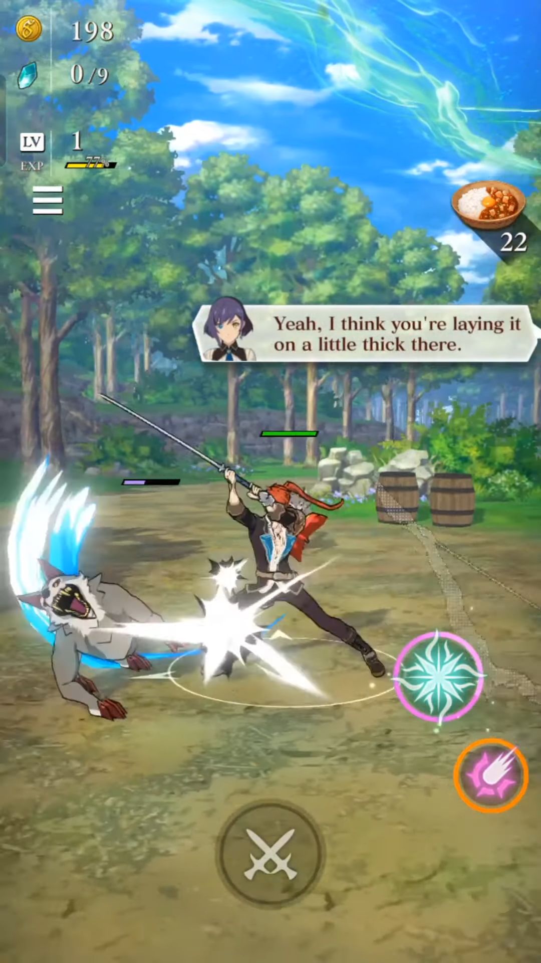 Gameplay of the Tales of Luminaria - Anime RPG for Android phone or tablet.