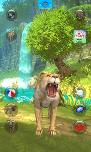 Gameplay of the Talking lion for Android phone or tablet.