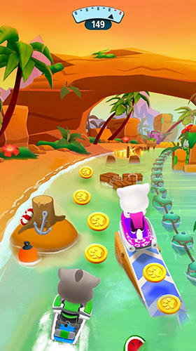 Gameplay of the Talking Tom jetski 2 for Android phone or tablet.