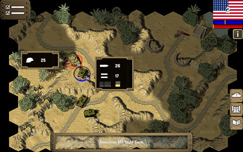 Gameplay of the Tank battle: North Africa for Android phone or tablet.