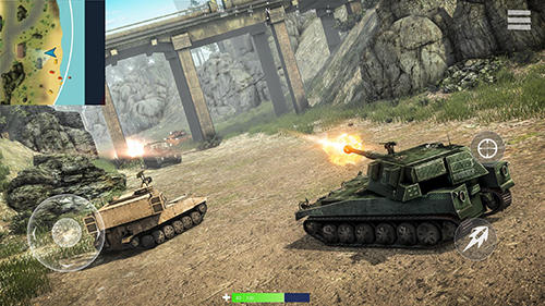 Gameplay of the Tank battleground: Battle royale for Android phone or tablet.