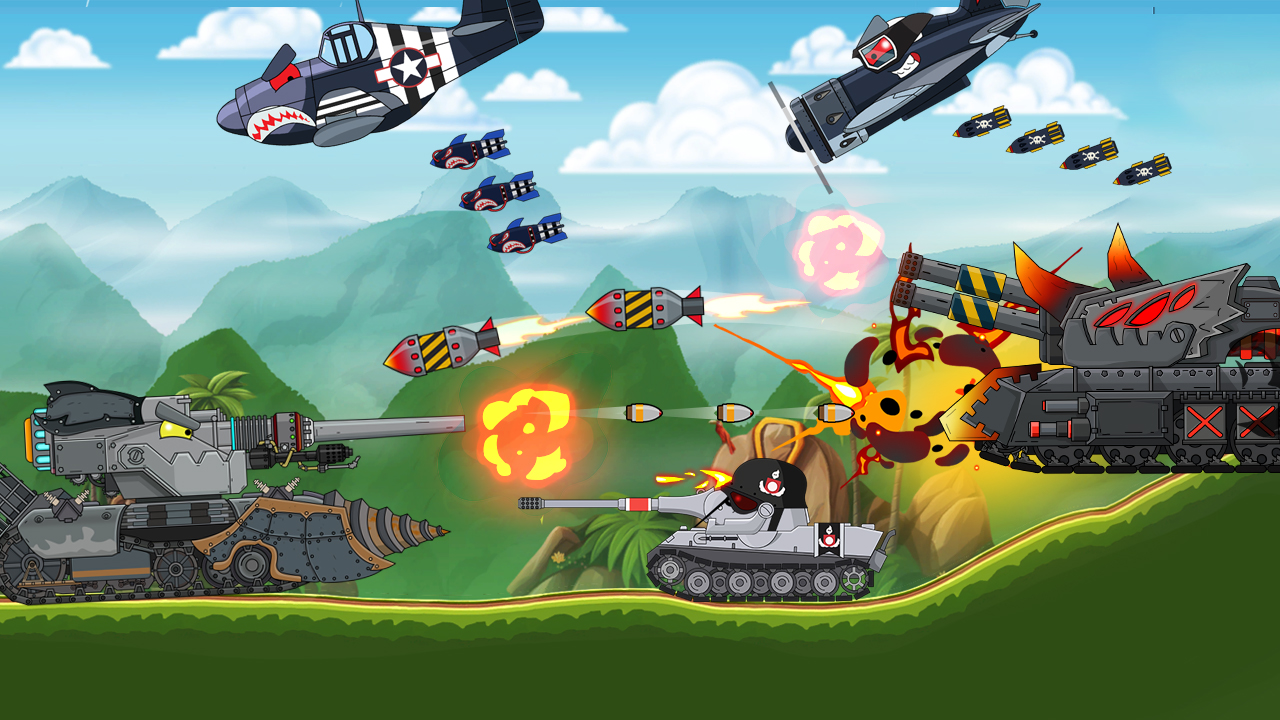 Gameplay of the Tank Combat: War Battle for Android phone or tablet.