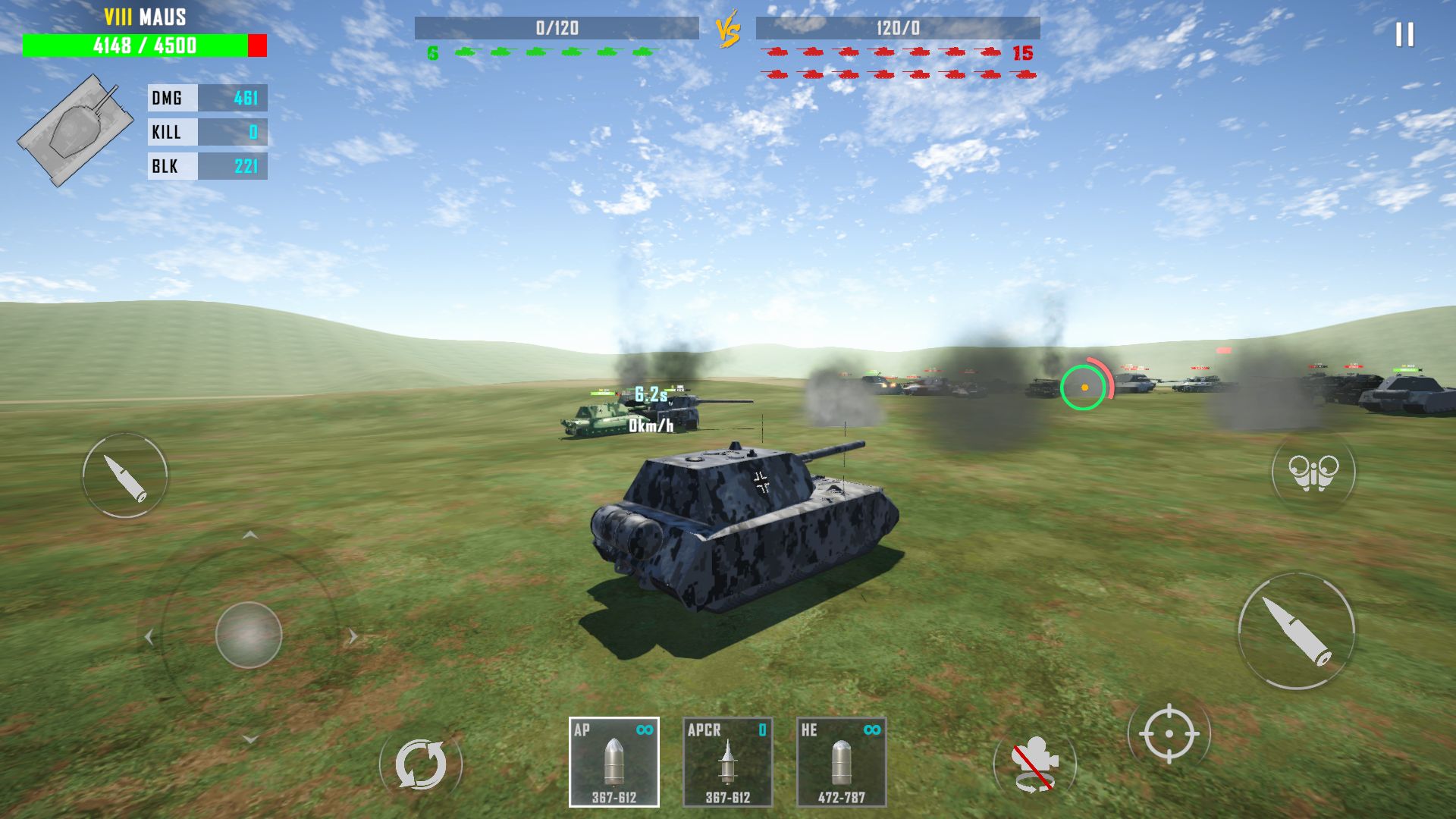 Gameplay of the Tank Hunter 3 for Android phone or tablet.