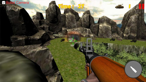 Gameplay of the Tank shooting: Sniper game for Android phone or tablet.