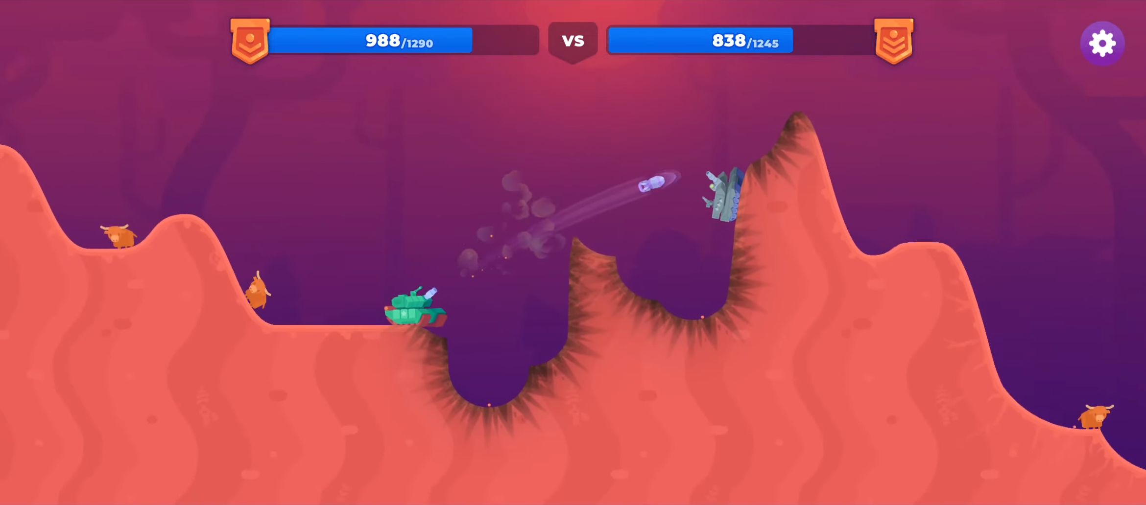 Gameplay of the Tank Stars 2 for Android phone or tablet.