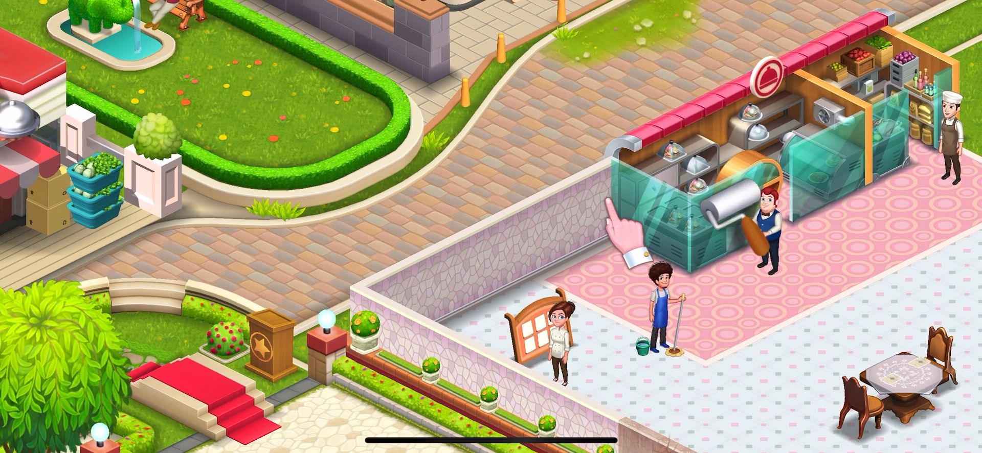 Gameplay of the Tasty Cooking Cafe & Restaurant Game: Star Chef 2 for Android phone or tablet.