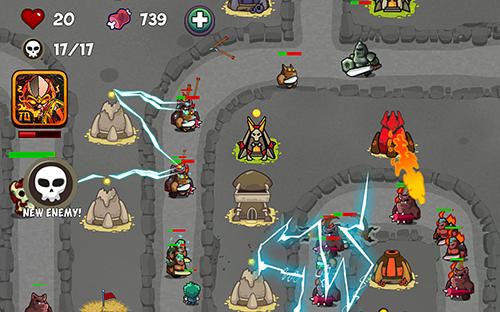 Gameplay of the TD game fantasy tower defense for Android phone or tablet.