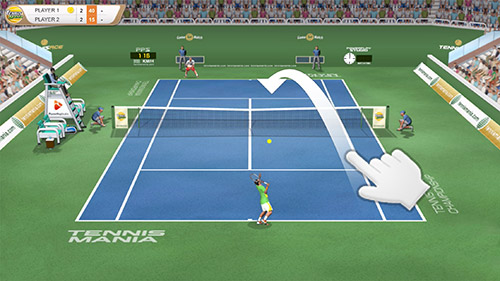 Gameplay of the Tennis mania mobile for Android phone or tablet.
