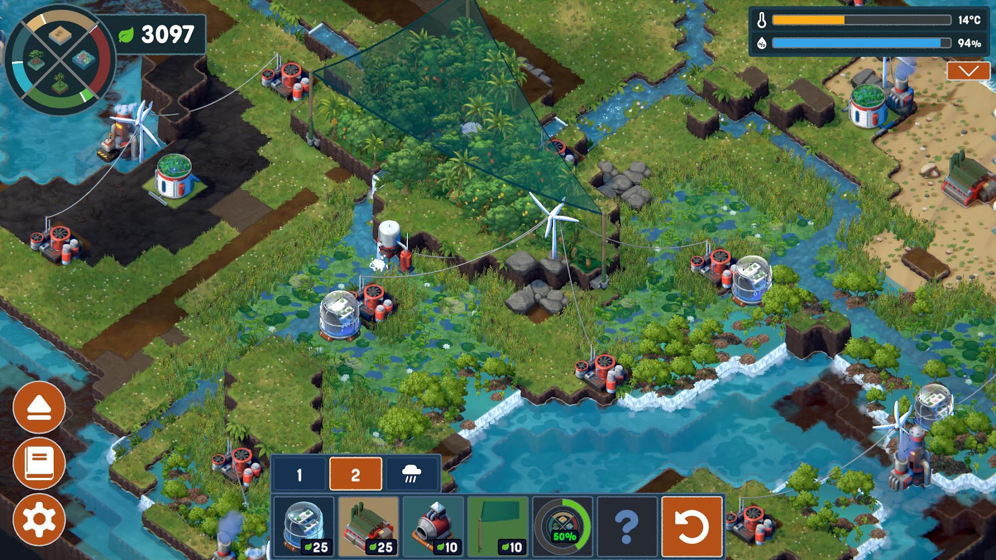 Gameplay of the Terra Nil for Android phone or tablet.