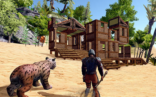 Gameplay of the The ark of craft: Dinosaurs for Android phone or tablet.