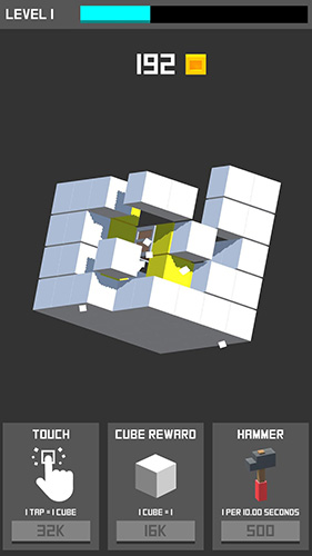 Gameplay of the The cube by Voodoo for Android phone or tablet.