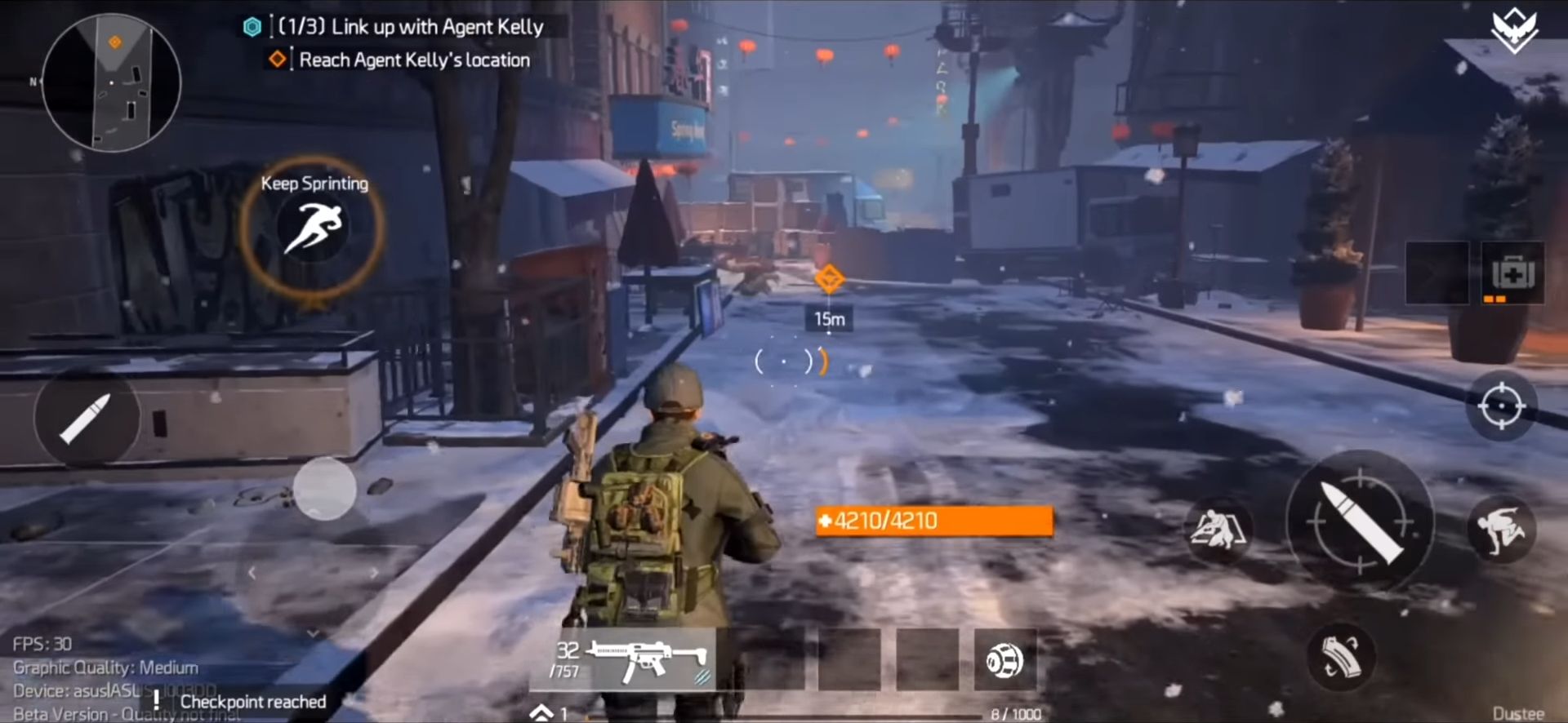 Gameplay of the The Division Resurgence for Android phone or tablet.