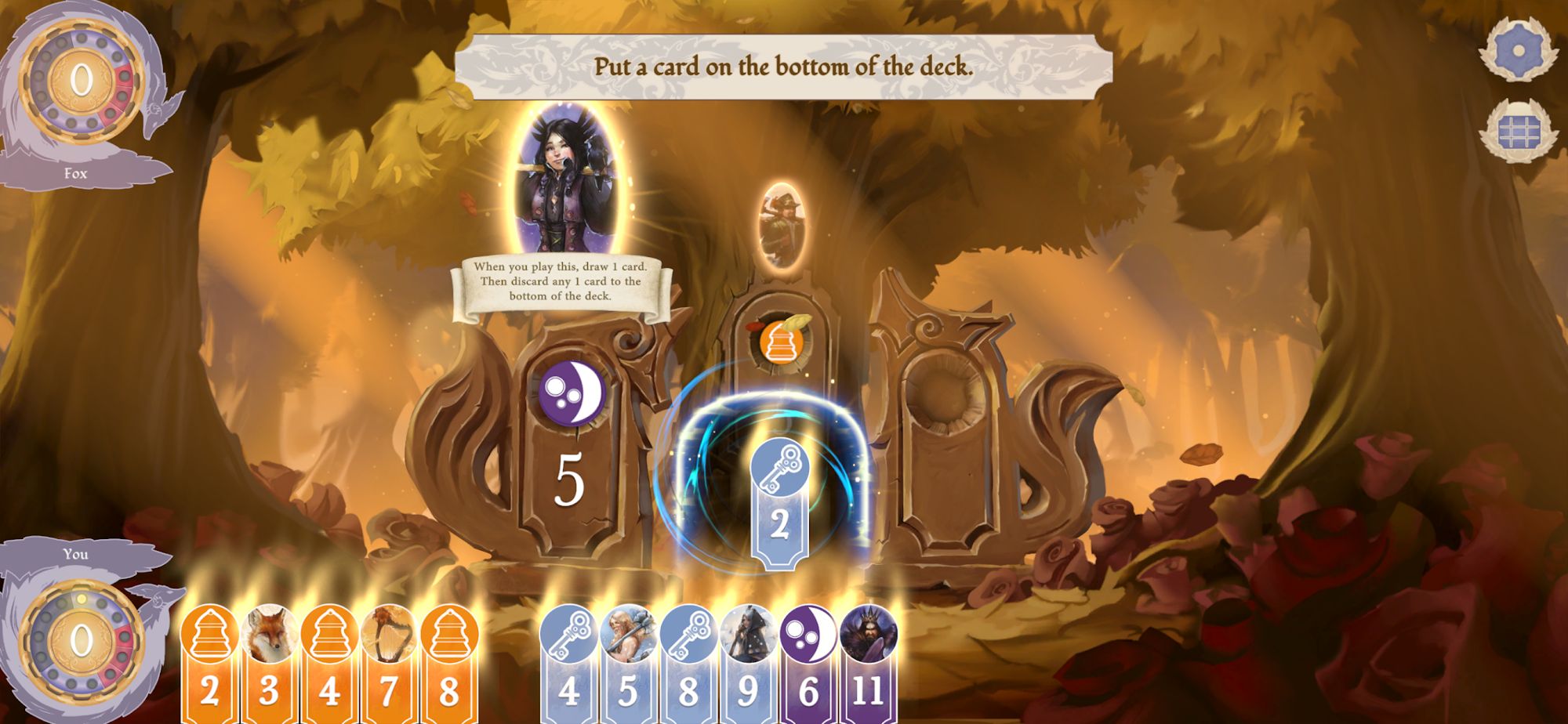 Gameplay of the The Fox in the Forest for Android phone or tablet.