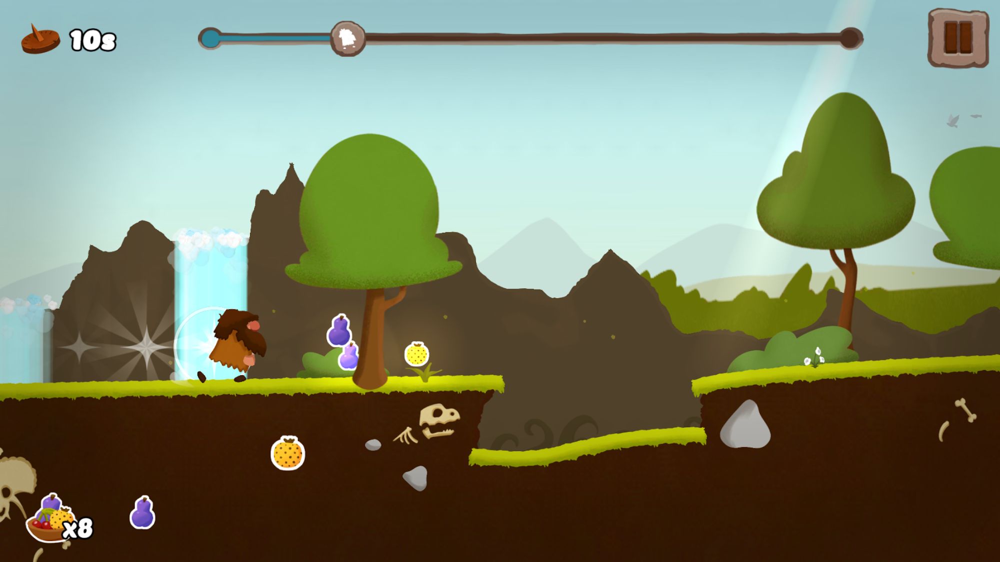 Gameplay of the The Grugs : Run for fun for Android phone or tablet.