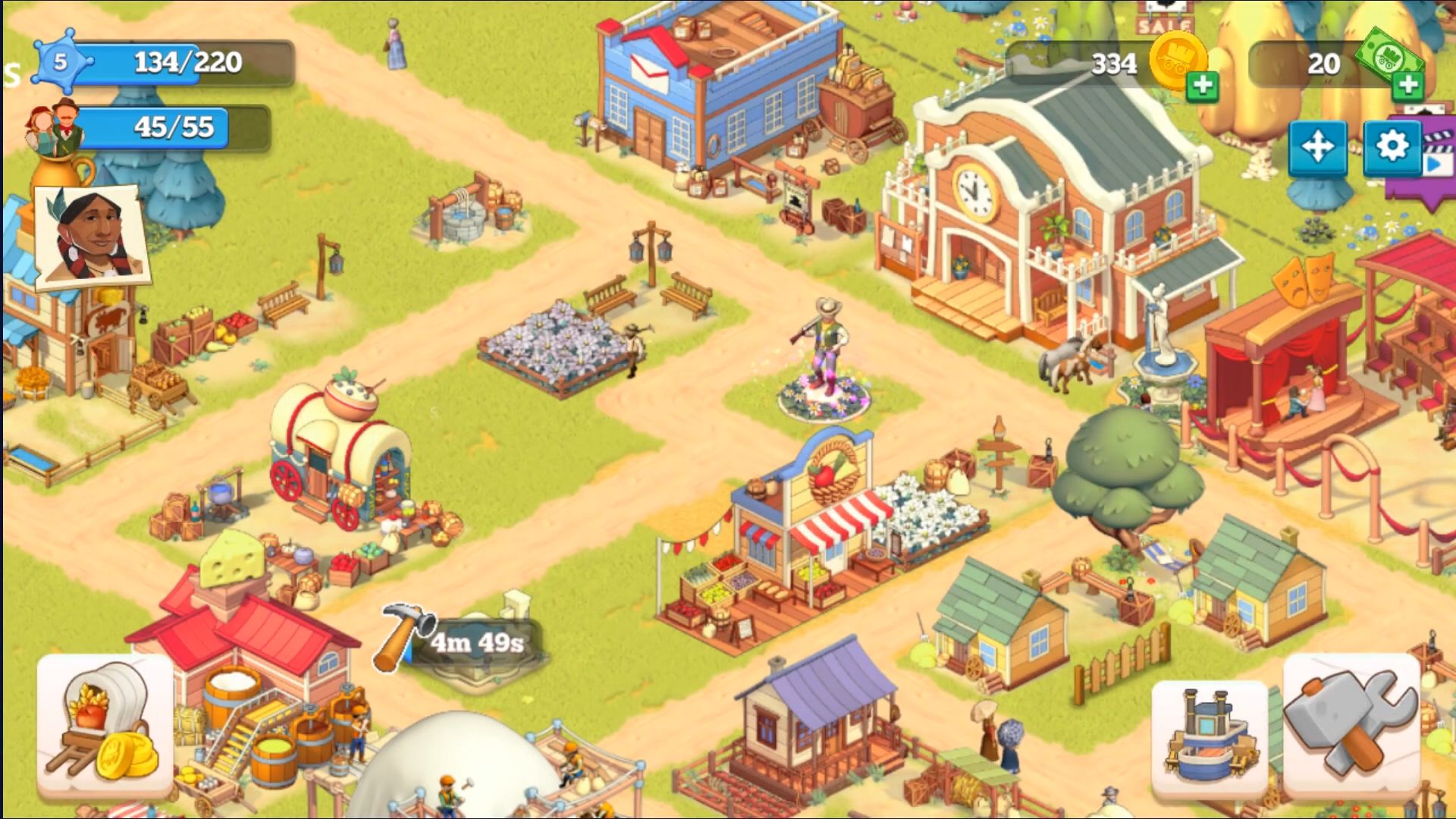 Gameplay of the The Oregon Trail: Boom Town for Android phone or tablet.