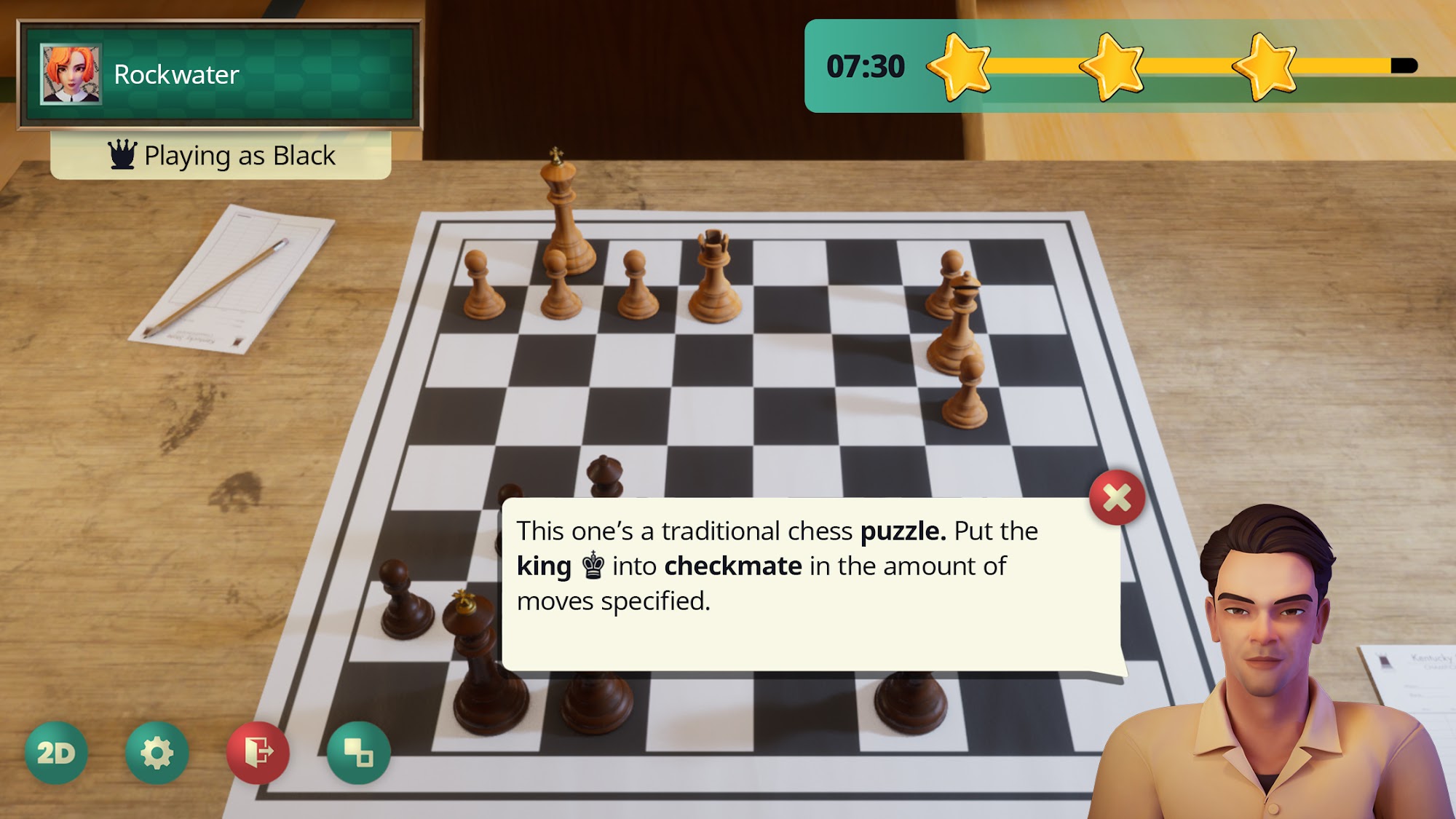 Gameplay of the The Queen's Gambit Chess for Android phone or tablet.