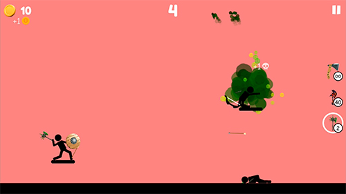 Gameplay of the The stickman vikings for Android phone or tablet.
