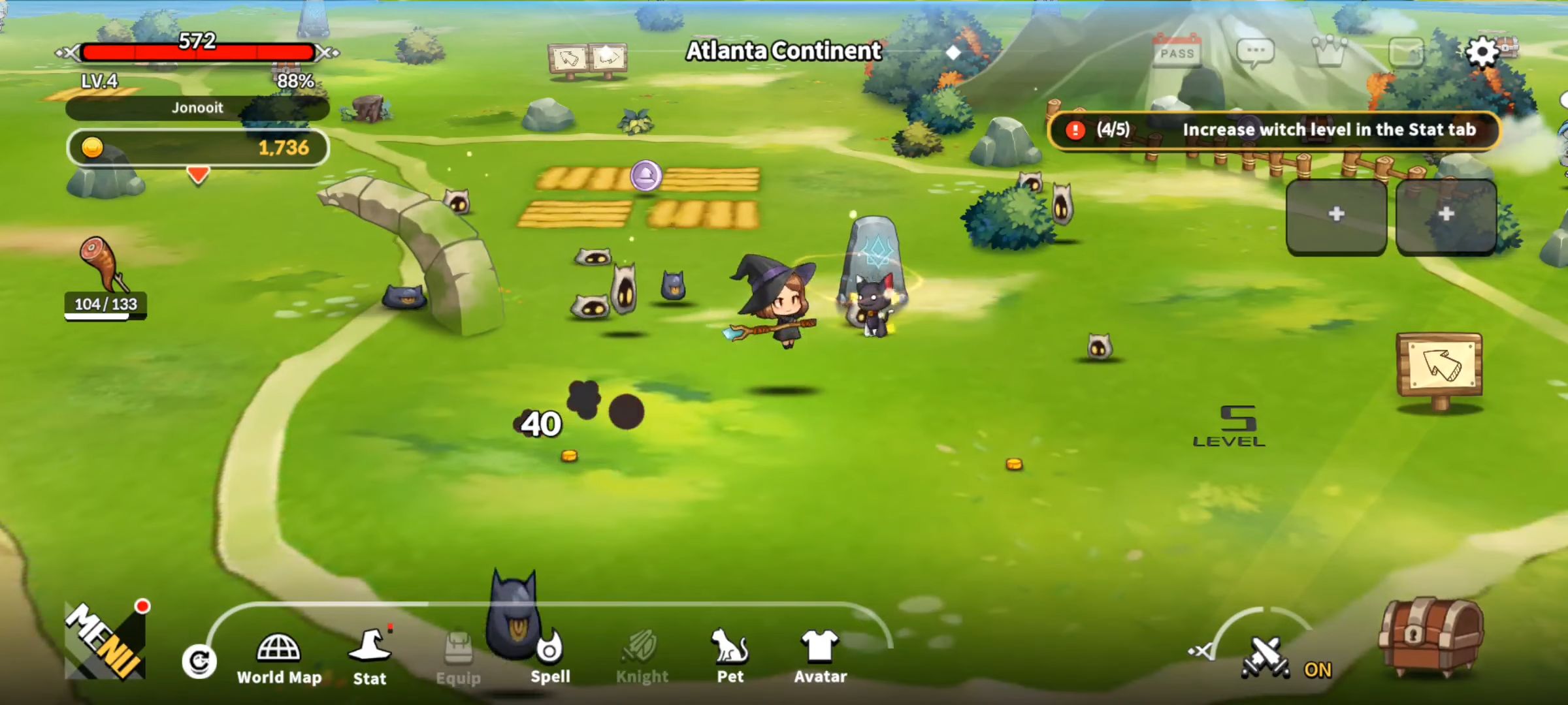 Gameplay of the The Witch's Knight for Android phone or tablet.