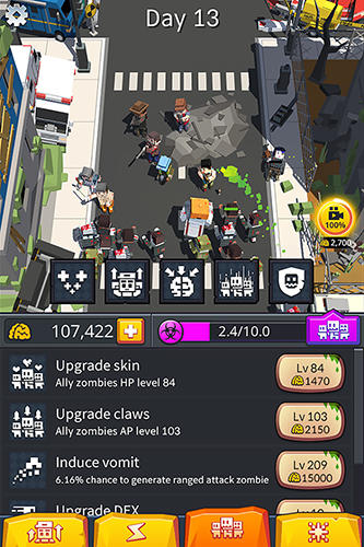 Gameplay of the The zombinizer for Android phone or tablet.