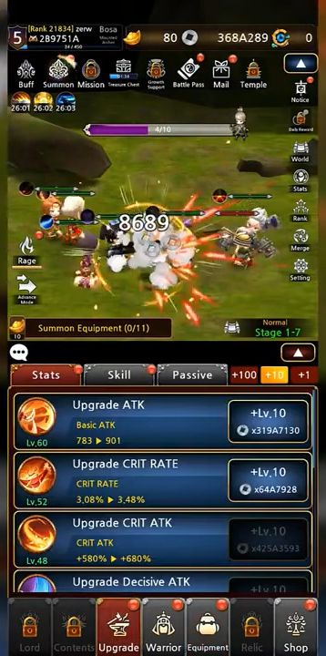 Gameplay of the Three Kingdoms Idle for Android phone or tablet.