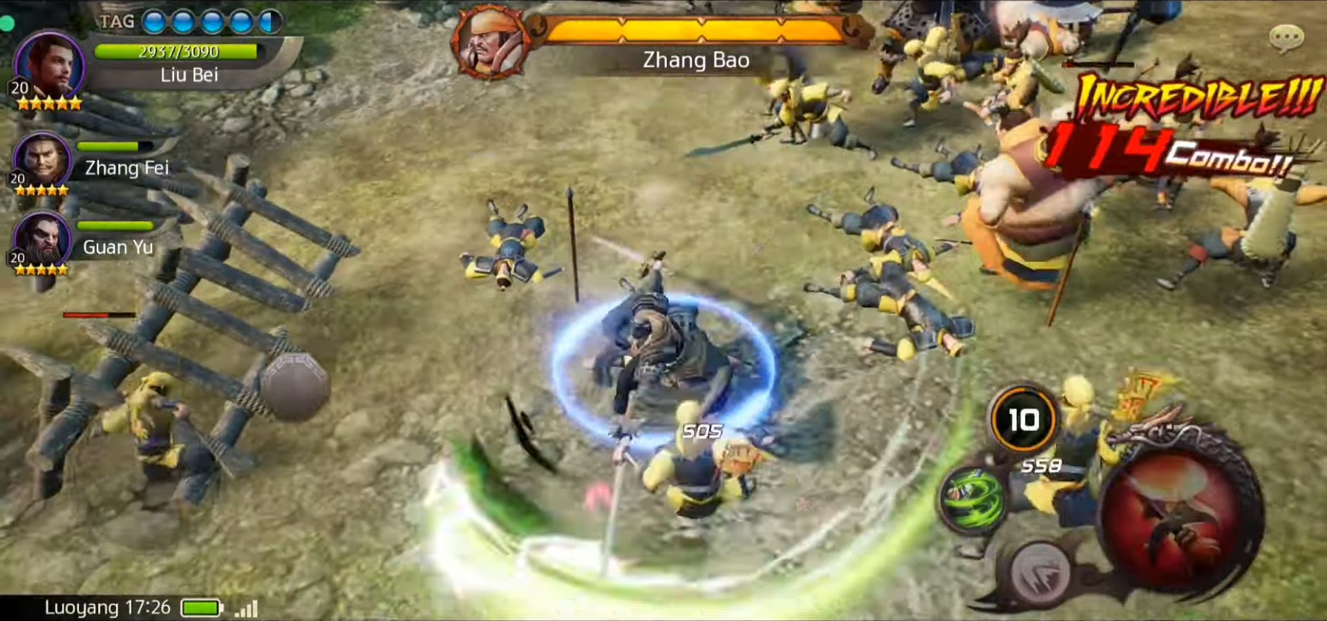 Gameplay of the Three Kingdoms: Legends of War for Android phone or tablet.