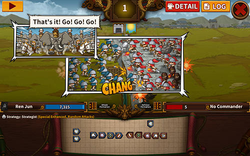 Gameplay of the Three kingdoms: The shifters for Android phone or tablet.