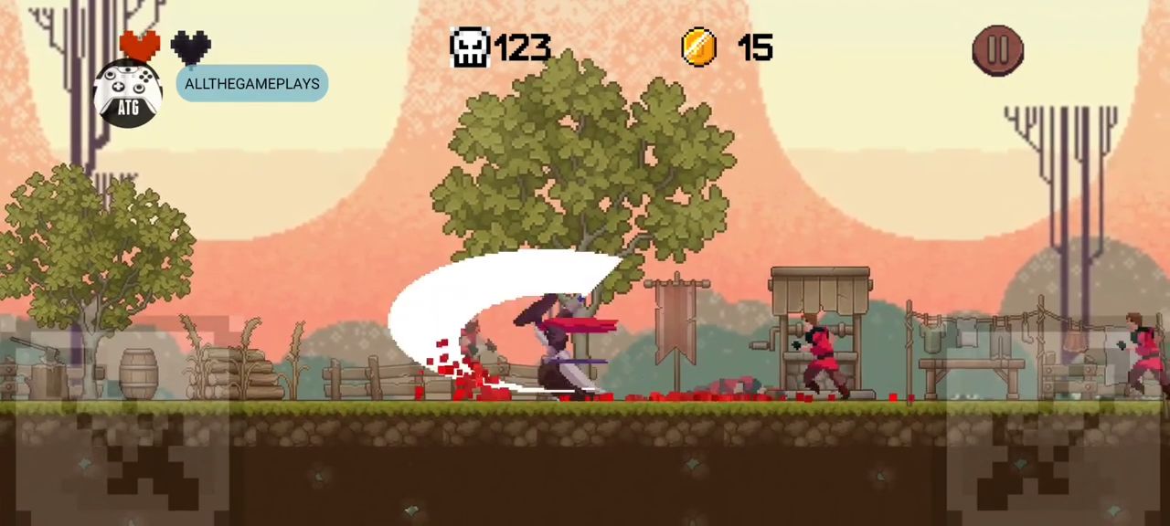 Gameplay of the Thunder Samurai Defend Village for Android phone or tablet.
