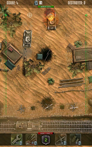 Gameplay of the Tigers: Waves of tanks for Android phone or tablet.