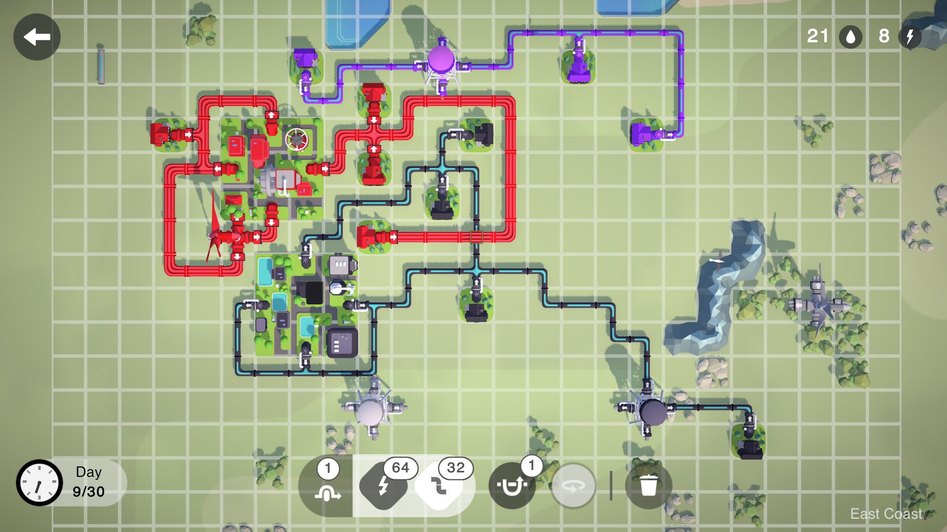 Gameplay of the Tiny Connections for Android phone or tablet.