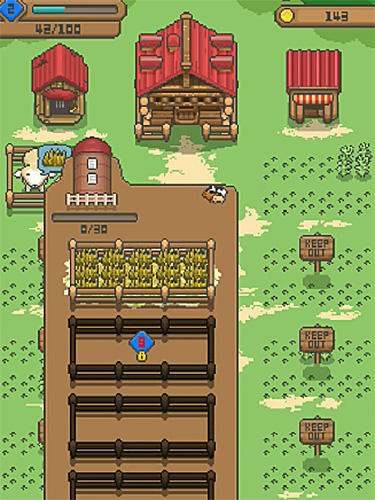 Gameplay of the Tiny pixel farm for Android phone or tablet.