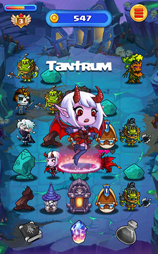 Gameplay of the Tiny quest heroes for Android phone or tablet.