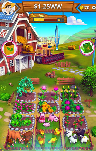 Gameplay of the Tip tap farm for Android phone or tablet.