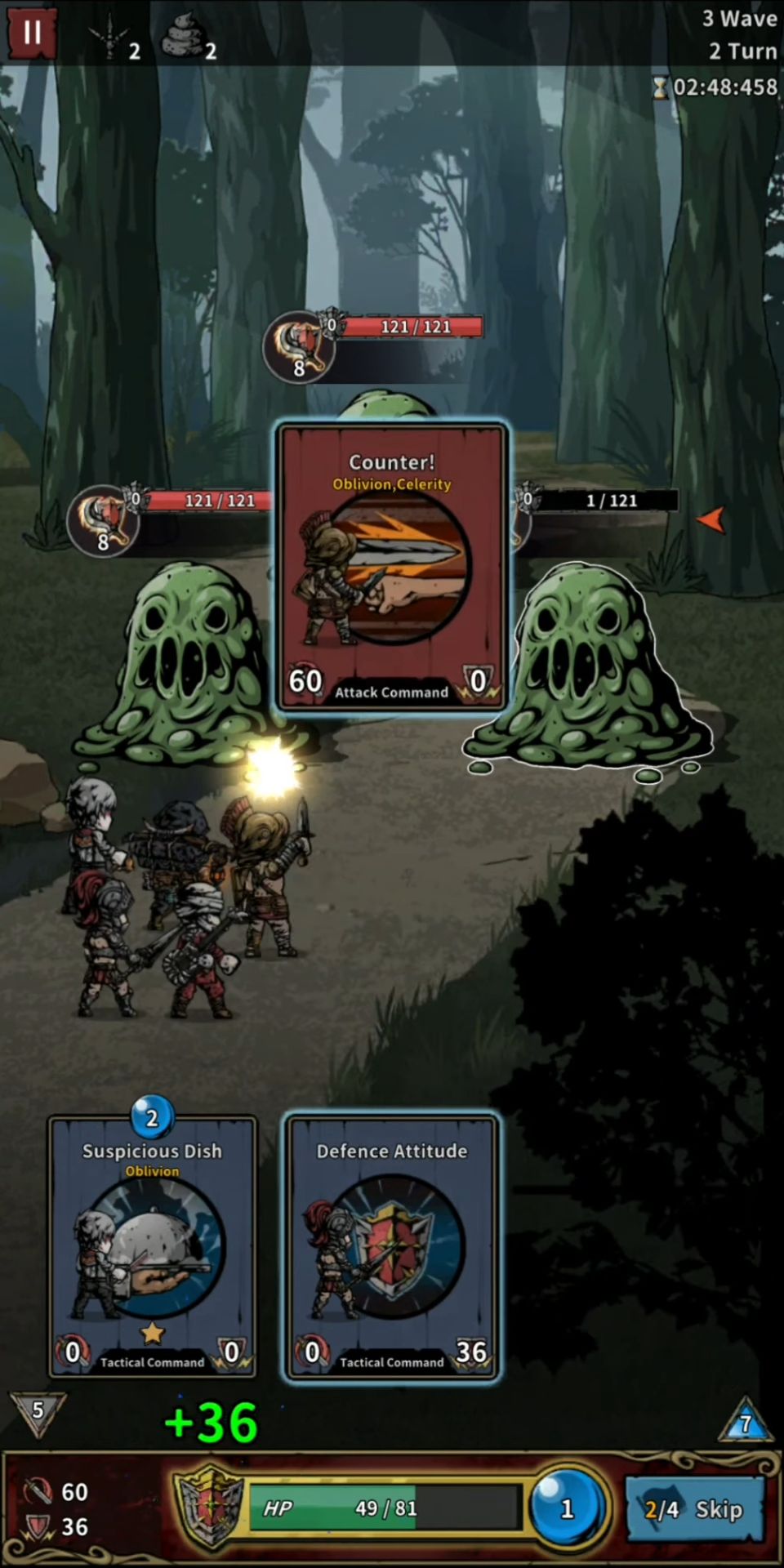 Gameplay of the Titan Slayer: Roguelike Strategy Card Game for Android phone or tablet.
