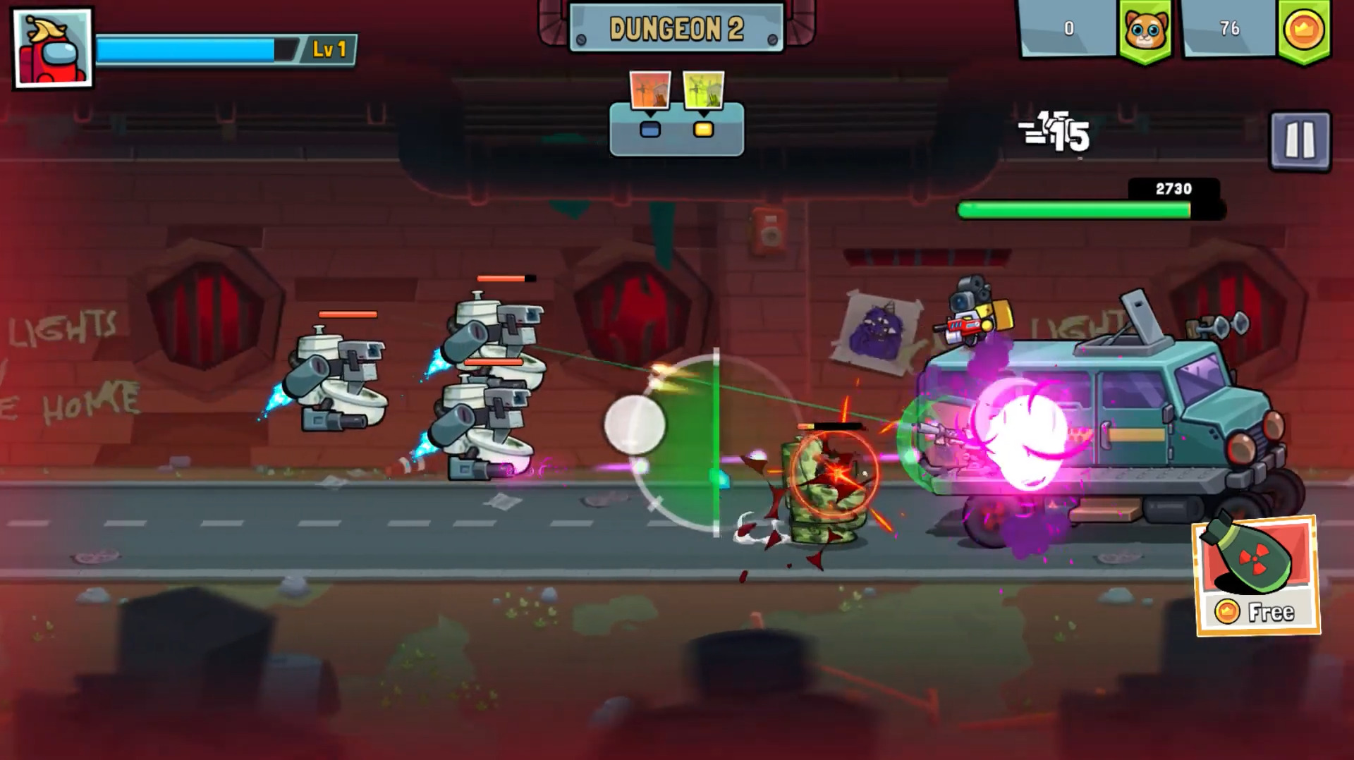 Gameplay of the Toilet Attack: Survival Shoot for Android phone or tablet.