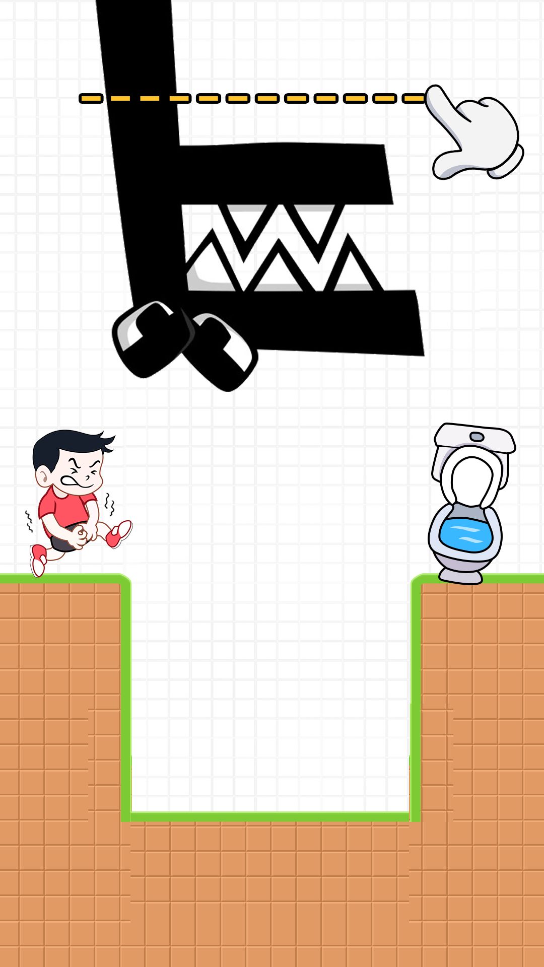 Gameplay of the Toilet Run: Bridge Slice for Android phone or tablet.