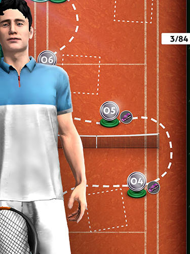 Gameplay of the Top shot 3D: Tennis games 2018 for Android phone or tablet.