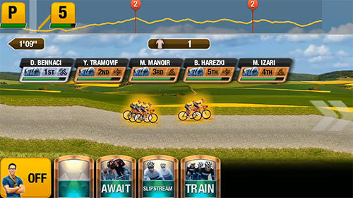 Gameplay of the Tour de France 2018: Official bicycle racing game for Android phone or tablet.