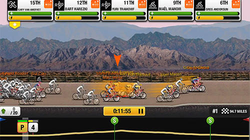 Gameplay of the Tour de France: Cycling stars. Official game 2017 for Android phone or tablet.